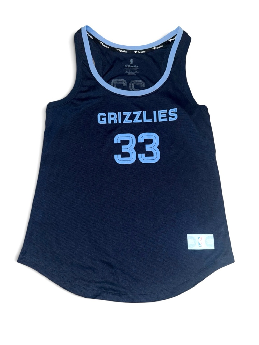 Fanatics Unisex Memphis Grizzlies Marc Gasol #33 Navy Basketball Jersey Tank M